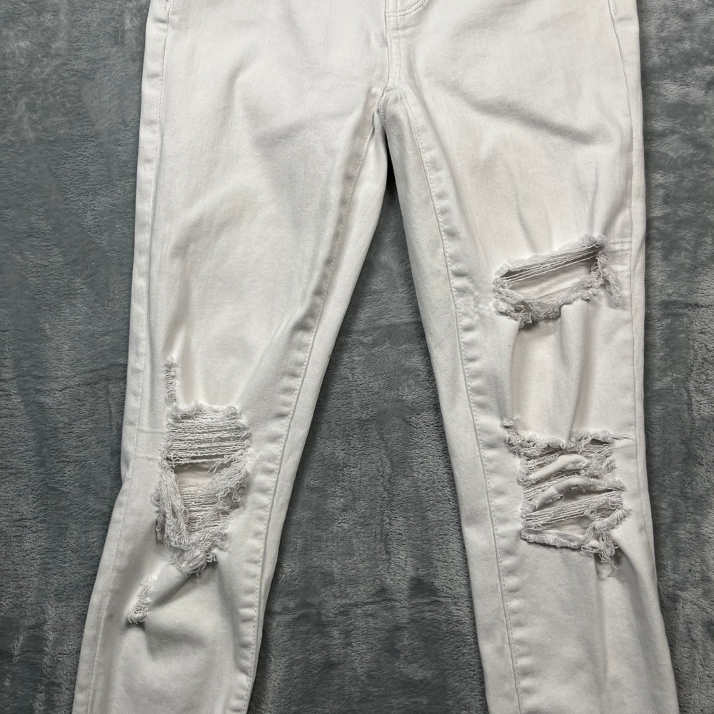 American Eagle Jegging Womens White Distressed Hi-Rise Next Level Stretch 0 - Picture 4 of 16